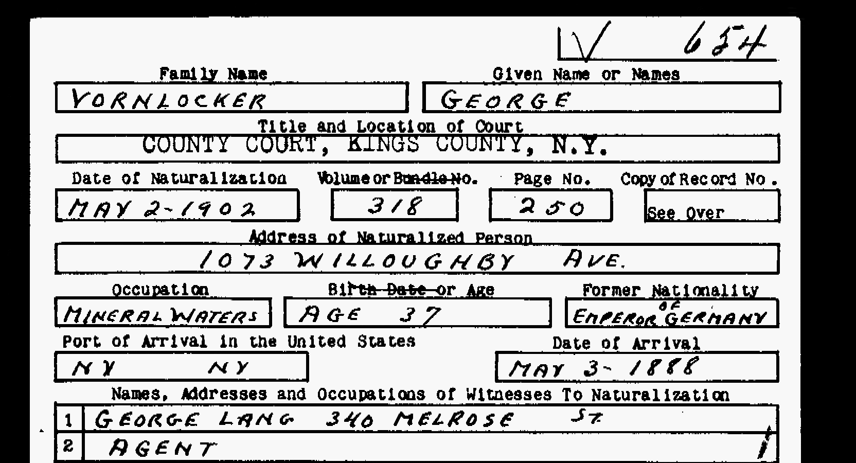 George Vornlocker Naturalization 1902.gif